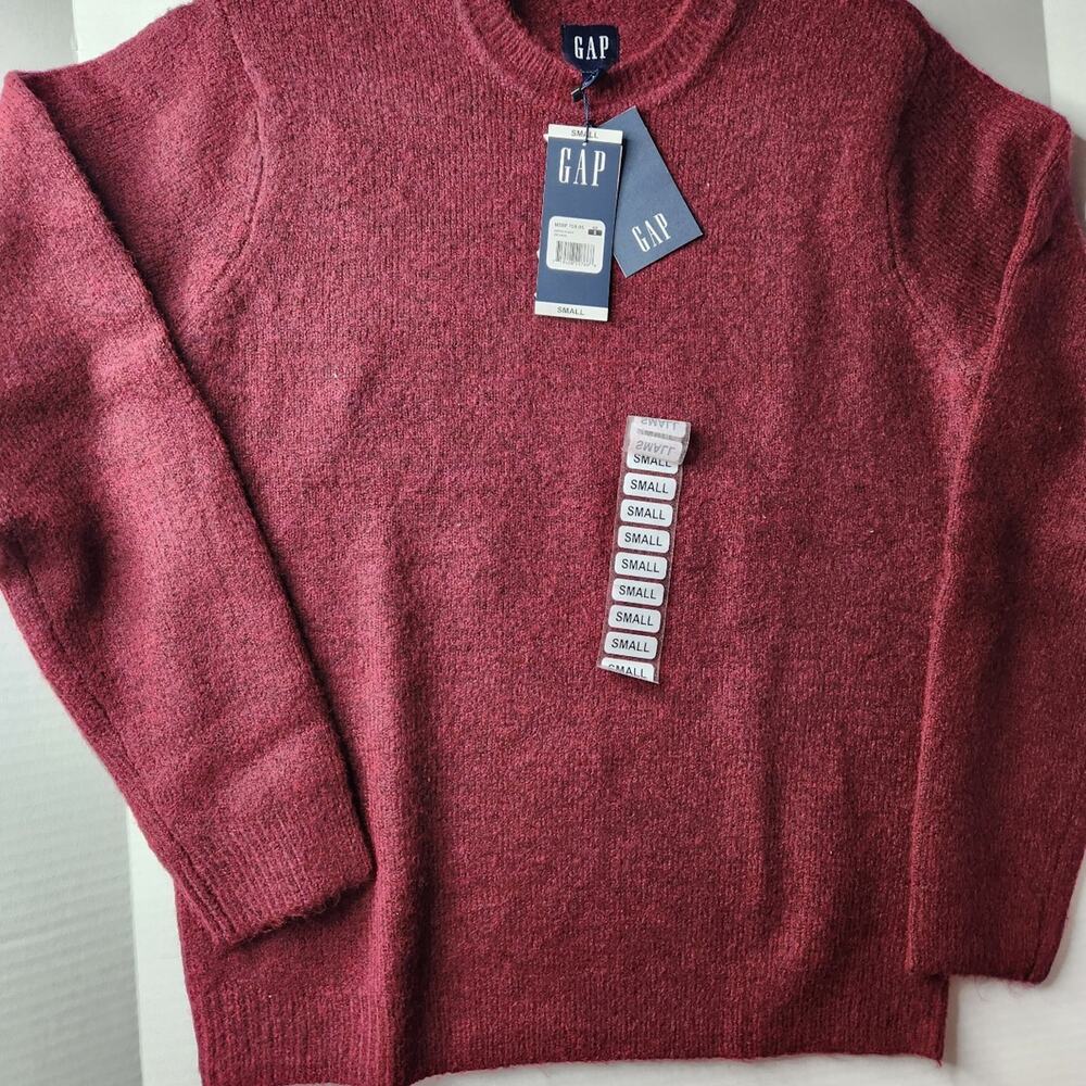 Gap Men's Crewneck knit Sweater NWT Zinfandel (deep Burgundy/wine) size Small
